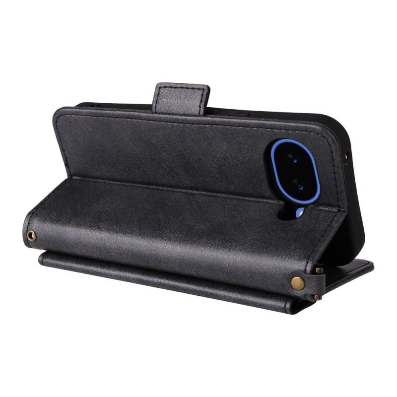 Folio Deksel Google Pixel 10a Vintage Lommebok Og Skulderstropp