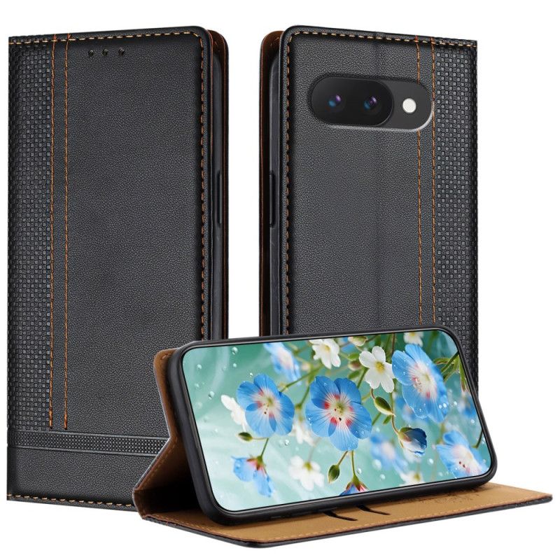 Folio Deksel Lær Google Pixel 10a Mobildeksel Rutenettmønster