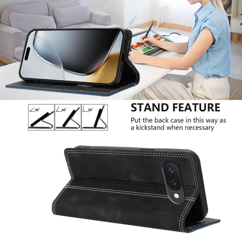 Folio Deksel Lær Google Pixel 10a Mobildeksel Tofarget Rfid-blokkering