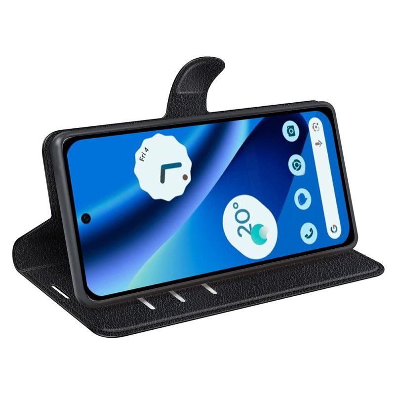 Folio Deksel Til Google Pixel 10a Klassisk Litchi-kunstskinn