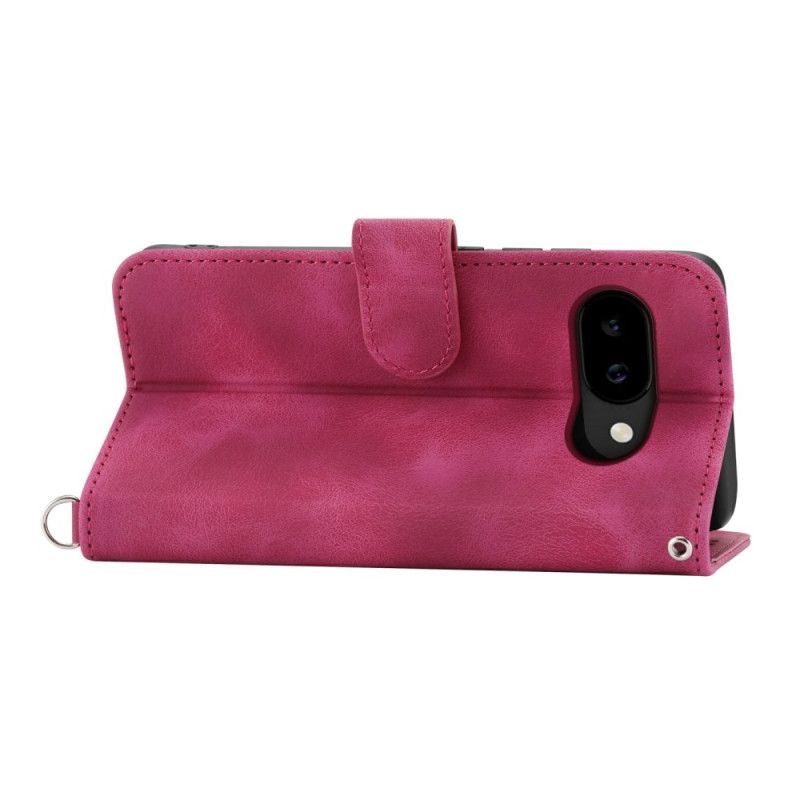 Lærdeksel Folio Deksel Google Pixel 10a Mandala-mønster I Semsket Skinn Med Skulderstropp