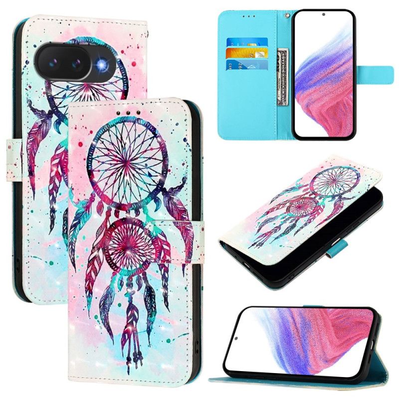 Lærdeksel Folio Deksel Google Pixel 10a Mobildeksel Fargerik Drømmefanger