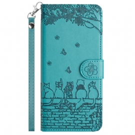 Lærdeksel Folio Deksel Google Pixel 10a Mobildeksel Kattemønster
