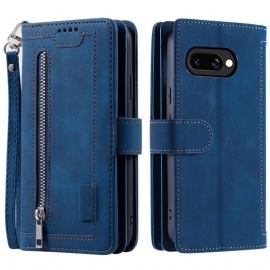 Lærdeksel Folio Deksel Google Pixel 10a Mobildeksel Lommebok Med 9 Kortspor