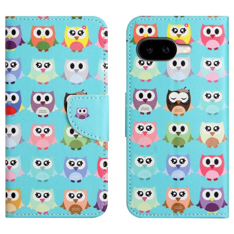 Lærdeksel Folio Deksel Google Pixel 10a Mobildeksel Ugler