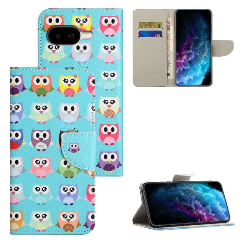 Lærdeksel Folio Deksel Google Pixel 10a Mobildeksel Ugler