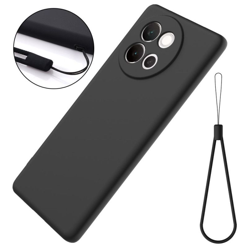 Deksel Vivo V40 Lite 5g Flytende Silikon Med Stropp Beskyttelse Deksel