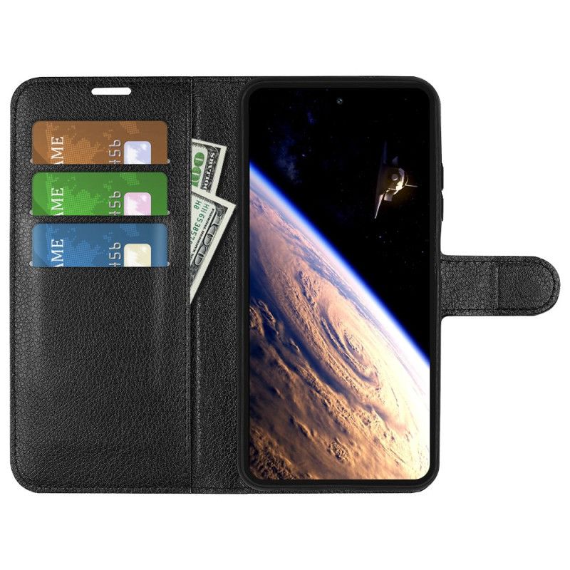 Folio Deksel Vivo V40 Lite 5g Litchi-imitasjonsskinn Beskyttelse Deksel