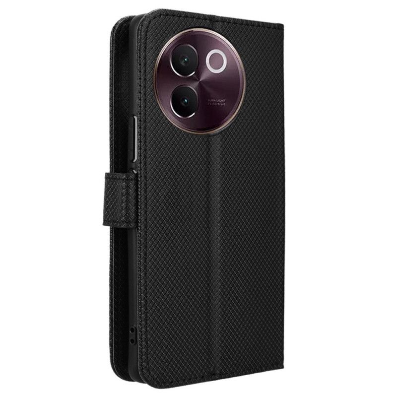 Lærdeksel Folio Deksel Vivo V40 Lite 5g Mobildeksel Diamanttekstur