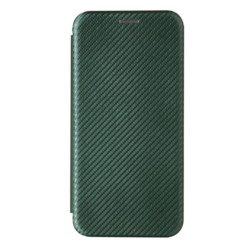 Folio Deksel Til Realme 8 5G Carbon Fiber Leathette