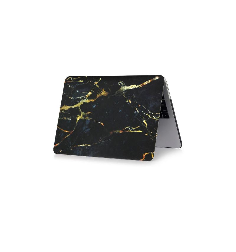 Macbook Air 13 Tommer 2018 - Marmormønsterskall - Svart / Gull