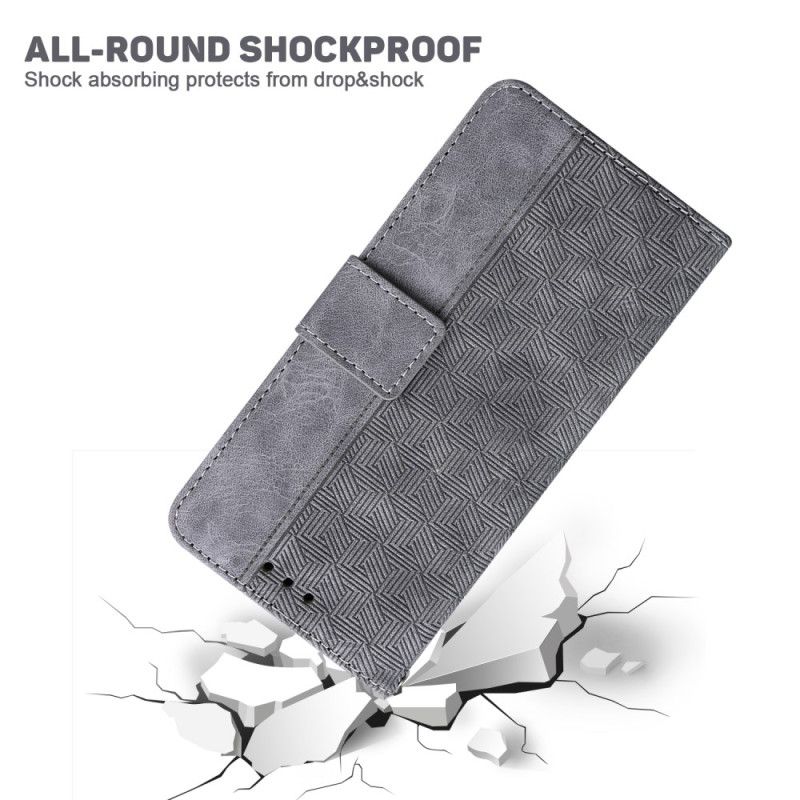 Folio Deksel Realme 12 Pro / 12 Pro Plus Strappy Vevd Mønster