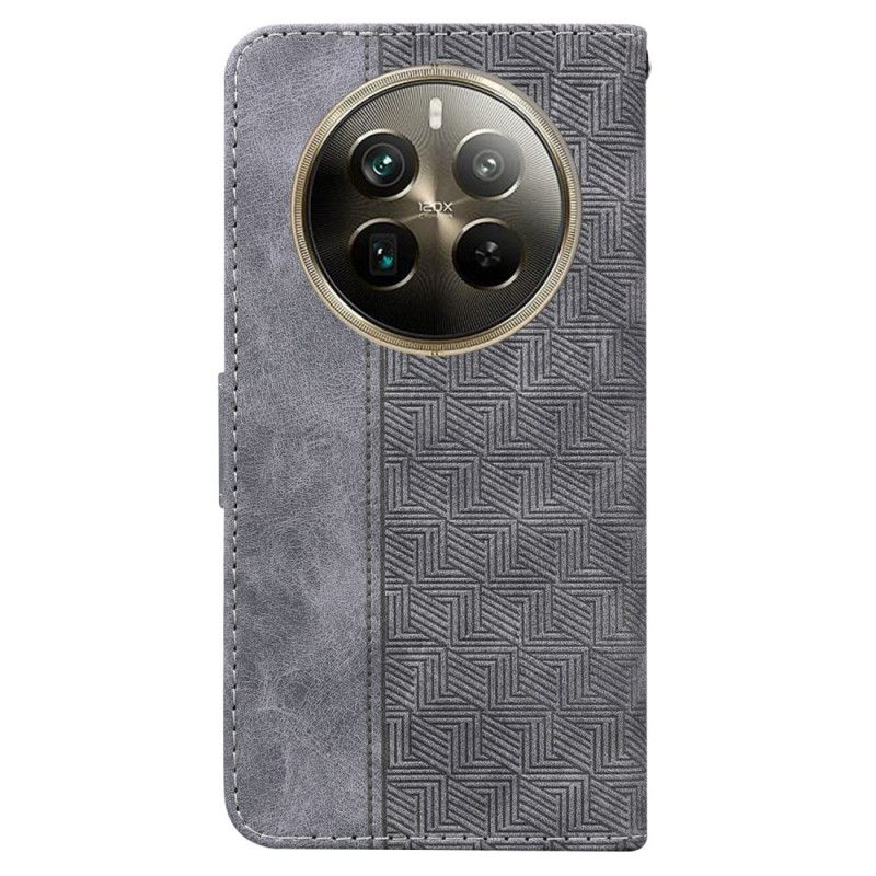 Folio Deksel Realme 12 Pro / 12 Pro Plus Strappy Vevd Mønster
