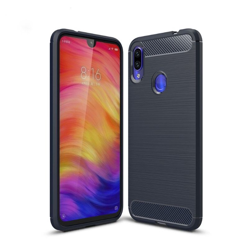 Deksel Til Xiaomi Redmi Note 7 Carbon Børstet Gel