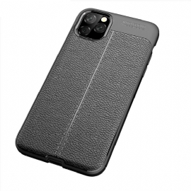 Deksel Til iPhone 11 Pro Max Faux Leather Finishing Gel
