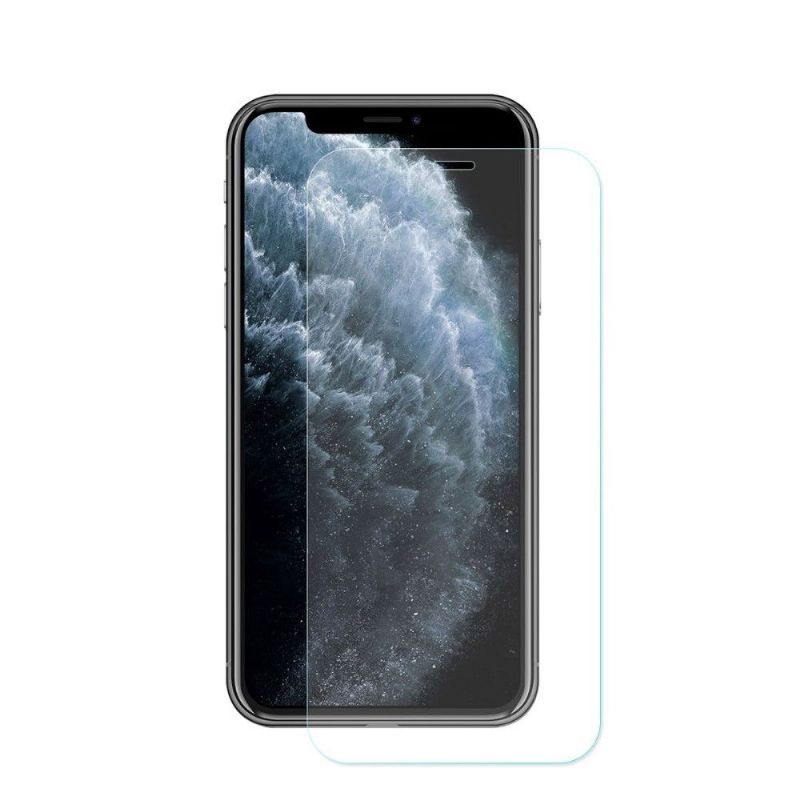Deksel Til iPhone 11 Pro Max Lerretseffekt + Herdet Glassfilm