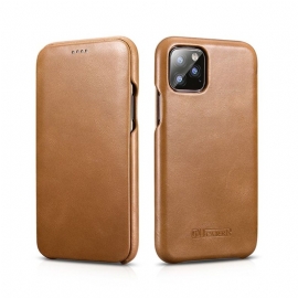 Folio Deksel Til iPhone 11 Pro Max Icarer Ekte Skinn
