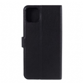 Folio Deksel Til iPhone 11 Pro Max Kaiyue Imitert Skinn