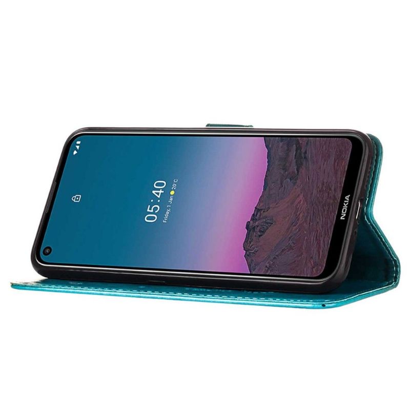 Folio Deksel Til Nokia 3.4 / Nokia 5.4 Kortholder For Sommerfuglblomster