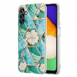 Deksel Til Samsung Galaxy A54 5G Marmorert Blomster