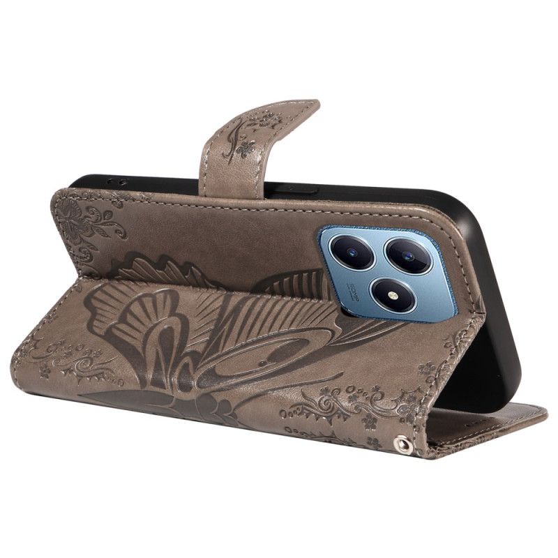 Folio Deksel Realme C63 Grafisk Sommerfugl Beskyttelse Deksel