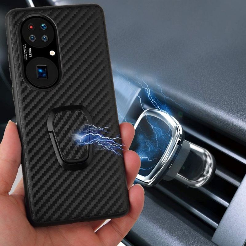 Deksel Til Huawei P50 Pro Karbonfiberstøttefunksjon