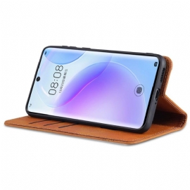 Etui Til Huawei P50 Pro Anti-fall Lommebok Azns Kunstskinn
