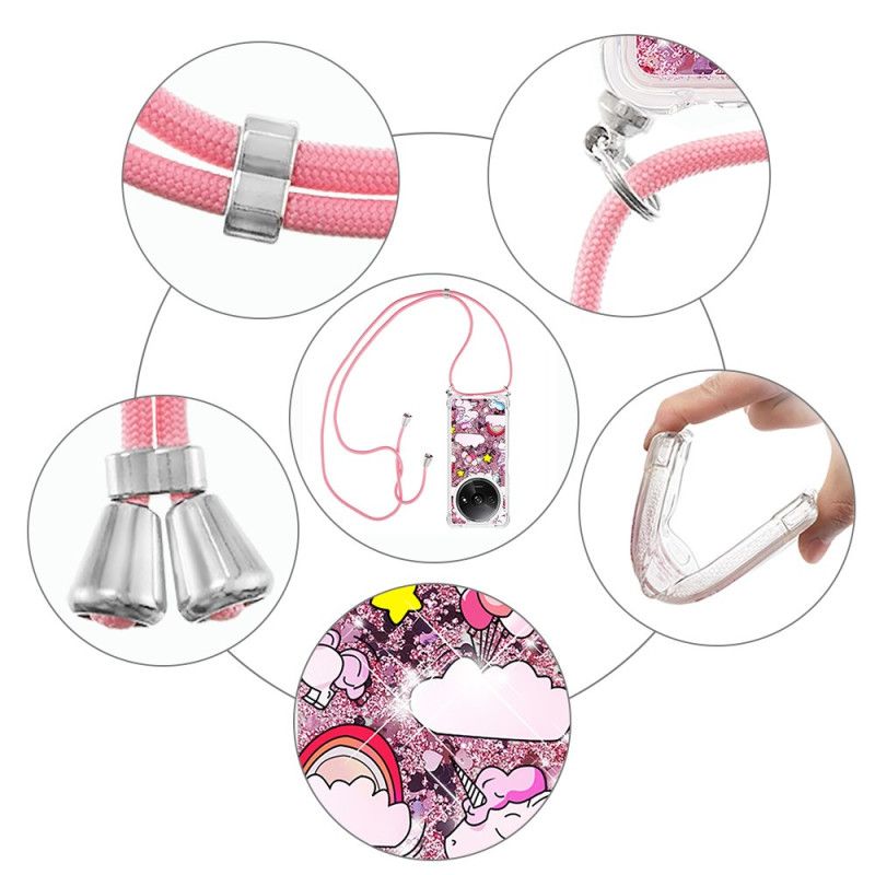 Deksel Poco C61 Unicorn Glitter