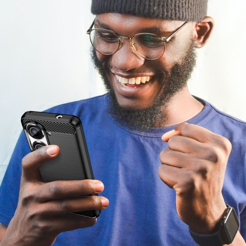 Deksel Asus Zenfone 10 Børstet Karbonfiber