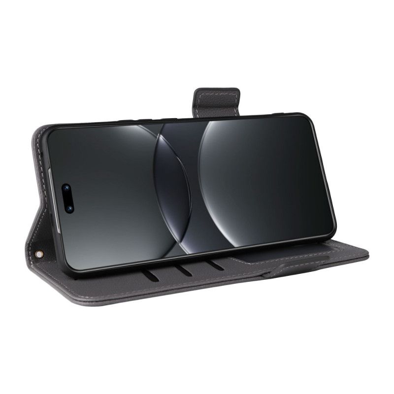 Folio Deksel Til Huawei Nova 13 Pro Litchi Kunstskinnstropp