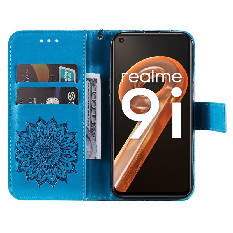 Folio Deksel Til Realme 9i Med Kjede Solsikke