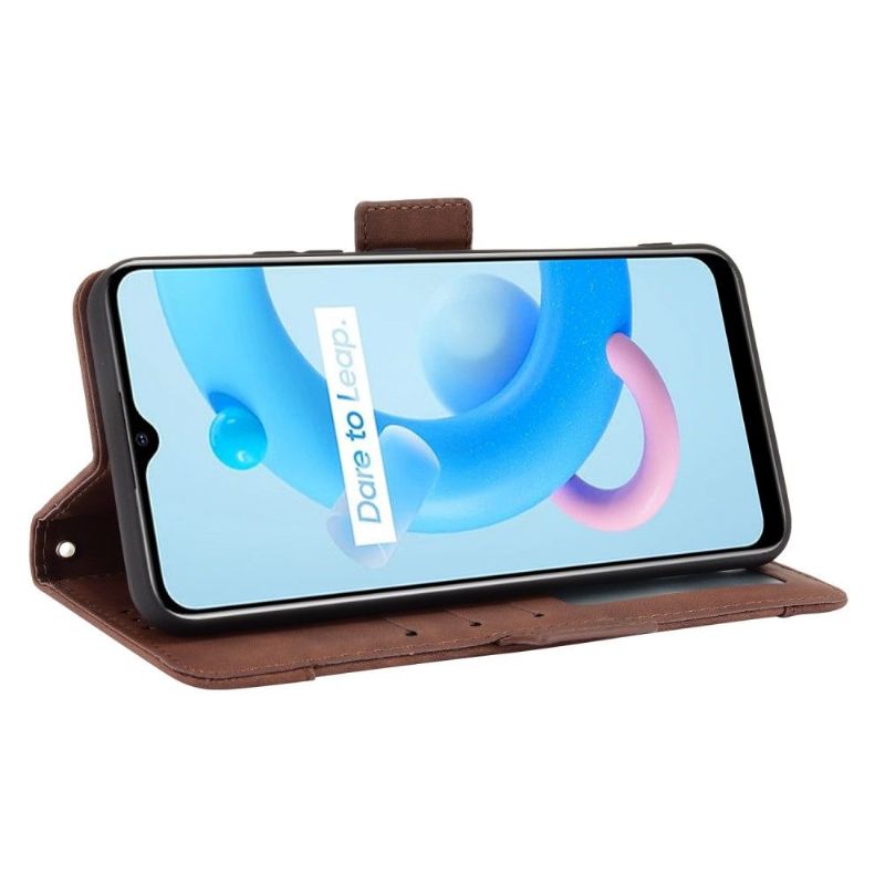 Folio Deksel Til Realme C11 2021 Anti-fall Premium Med Kortholder