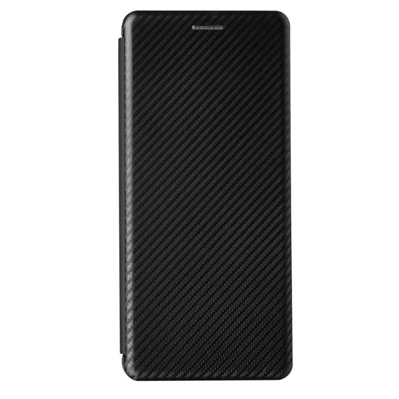 Folio Deksel Til Sony Xperia 1 III Karbonfiberstil Imitert Skinn