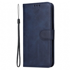 Folio Deksel Realme 14x 5g Ensfarget Stropp