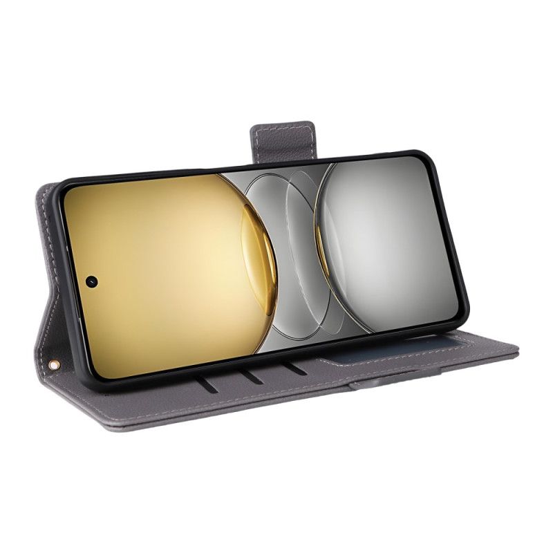 Folio Deksel Realme 14x 5g Litchi-imitasjonsskinn Med Stropp Beskyttelse Deksel