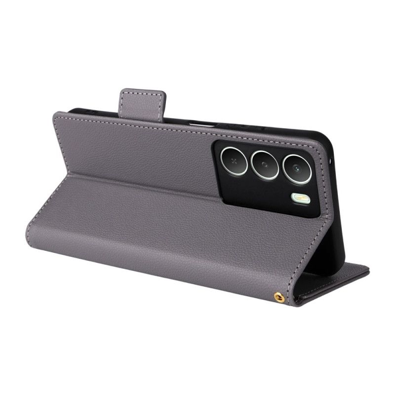 Folio Deksel Til Realme 14x 5g Litchi-tekstur Med Snor