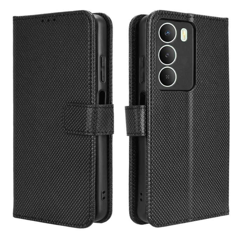 Lærdeksel Folio Deksel Realme 14x 5g Diamanttekstur