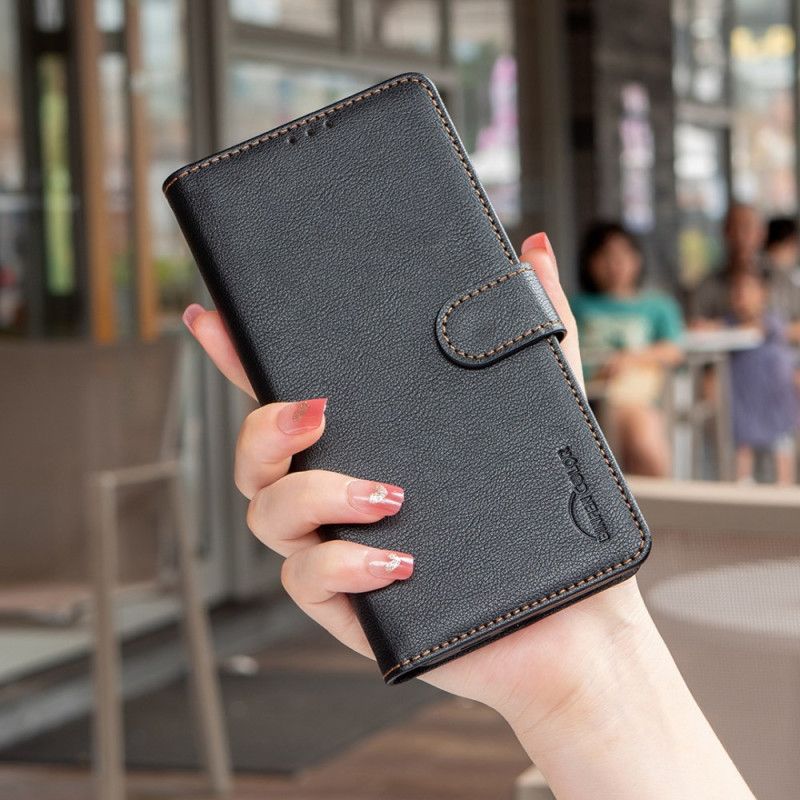 Lærdeksel Folio Deksel Realme 14x 5g Mobildeksel Rfid-blokkerende Binfen-farge