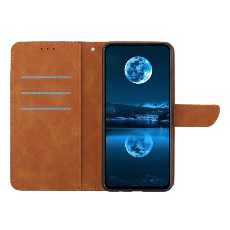 Lærdeksel Folio Deksel Realme 14x 5g Striper Og Trykk