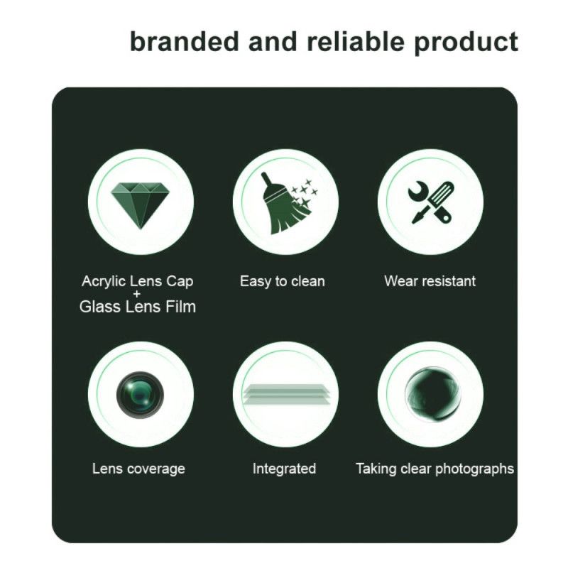 Linsebeskytter I Herdet Glass For Realme 14x 5g (svart Versjon) Imak