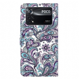 Folio Deksel Til Poco X4 Pro 5G Paisleyblomst