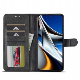 Folio Deksel Til Poco X4 Pro 5G Skinneffekt Lc.imeeke