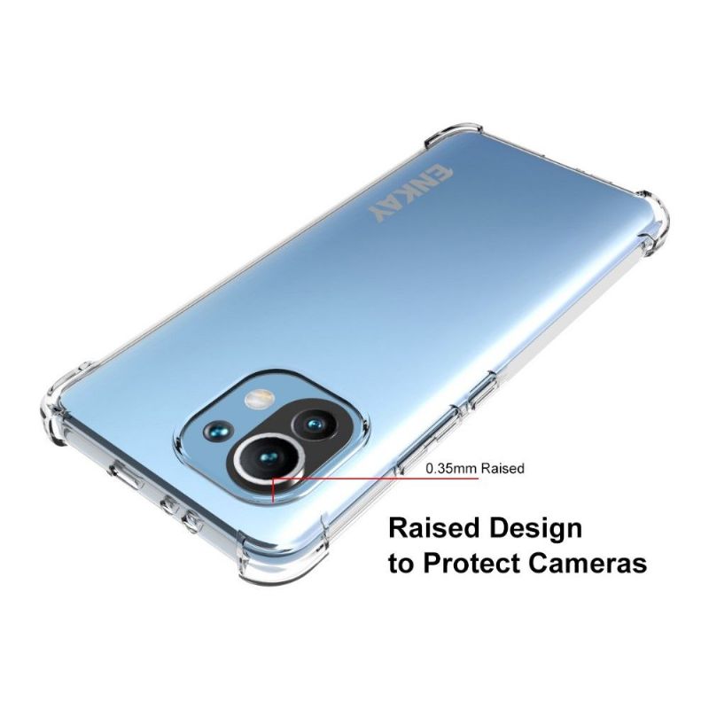 Deksel Til Xiaomi Mi 11 Gjennomsiktig + Beskyttelsesfilm Av Herdet Glass