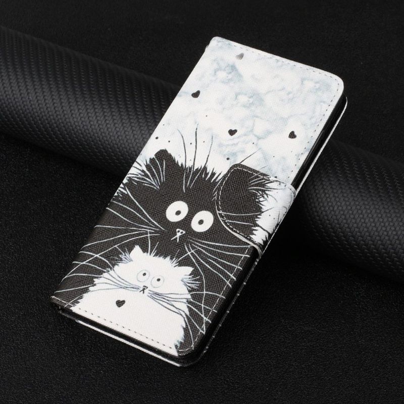 Lærdeksel Til Xiaomi Mi 11 Svarte Og Hvite Katter