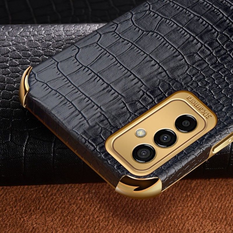 Deksel Til Samsung Galaxy M23 5G Croc-effekt Med Ring