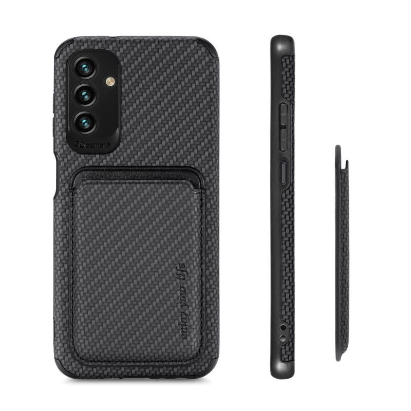 Deksel Til Samsung Galaxy M23 5G Originalitet Magnetisk Kortholder I Karbonfiber