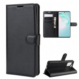 Folio Deksel Til Samsung Galaxy S10 Lite Lommebok Skinneffekt