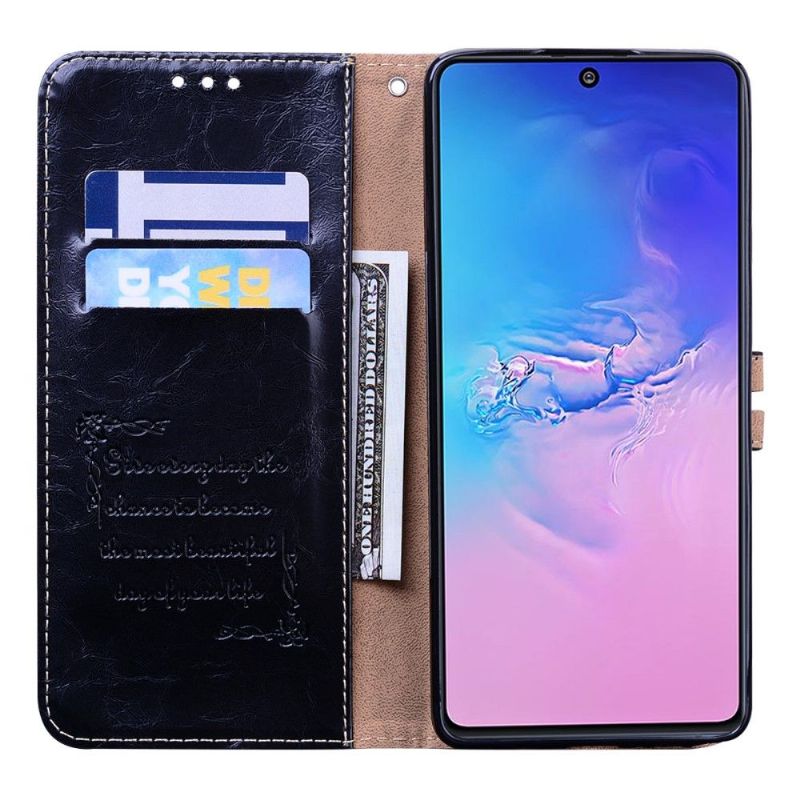Lærdeksel Til Samsung Galaxy S10 Lite Originalitet Deluxe Vintage Skinneffekt