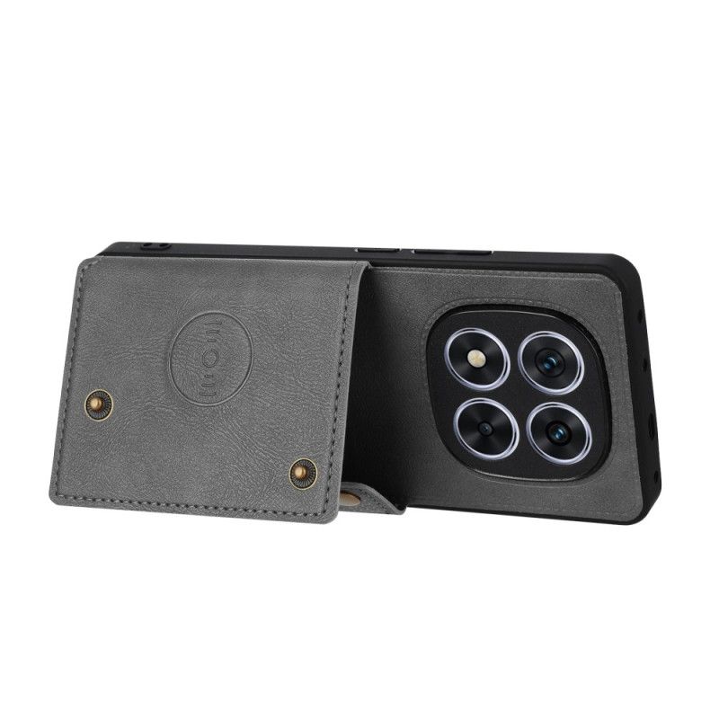 Deksel Xiaomi Redmi Note 14 Pro Plus 5g Kortholder Og Stativ I Skinnstil