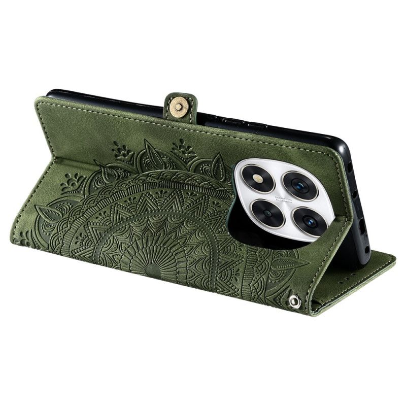 Folio Deksel Til Xiaomi Redmi Note 14 Pro Plus 5g Mandala-semsket Skinneffekt
